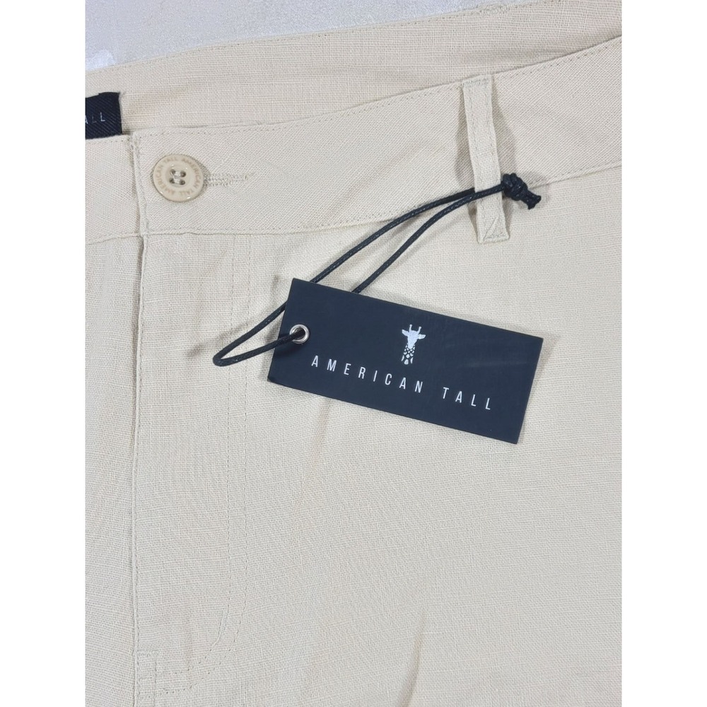 American Tall Men's Linen Blend Woven Shorts - Sandstone - Size 38T - 10" Inseam - Picture 2 of 5